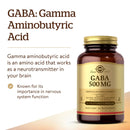 Solgar GABA 500 mg 50 Vegetable Capsules - DailyVita
