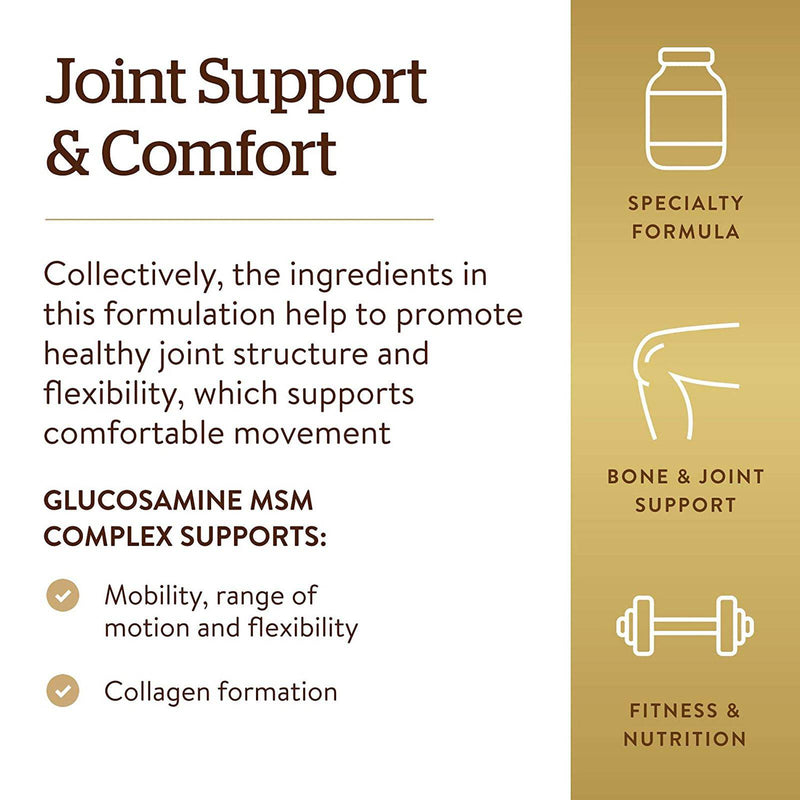 Solgar Glucosamine MSM Complex (Shellfish-Free) 120 Tablets