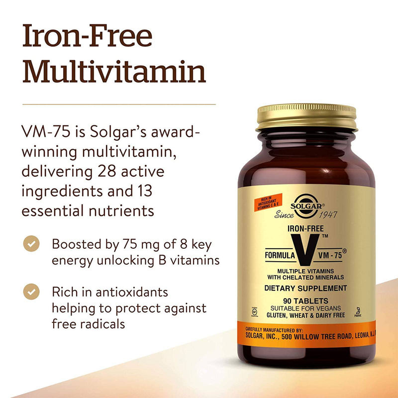 Solgar Iron-Free Formula VM-75® 90정