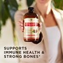 Solgar Liquid Calcium Magnesium Citrate with Vitamin D3 Strawberry 16 fl oz - DailyVita