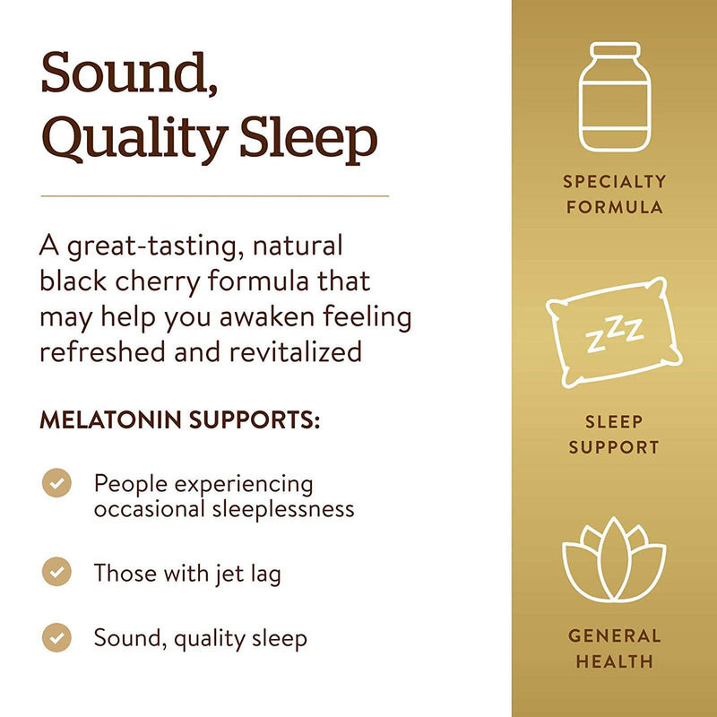 Solgar Liquid Melatonin 10 mg Natural Black Cherry 2 fl oz