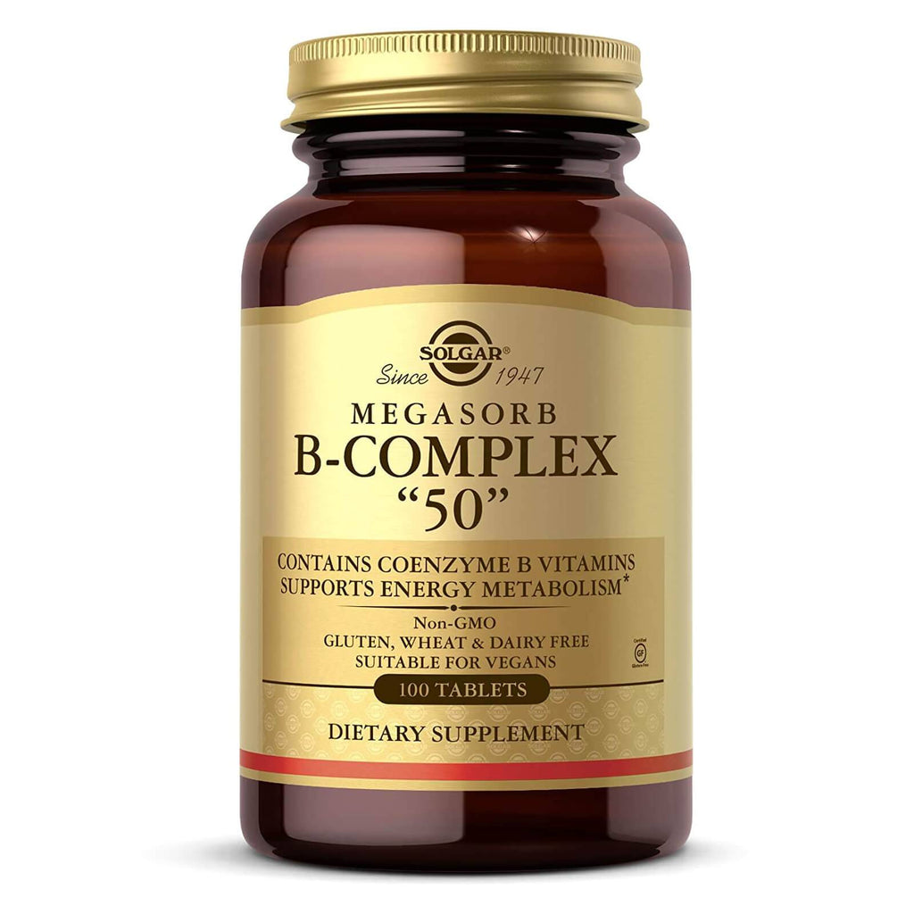 Solgar Megasorb B-Complex "50" 100 Tablets - DailyVita