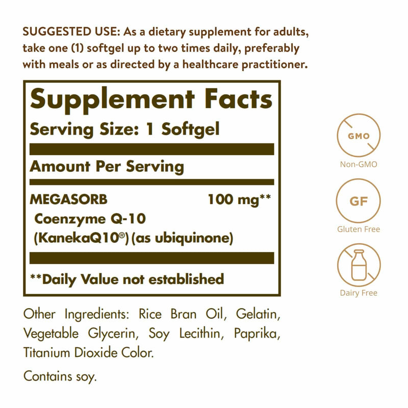 Solgar Megasorb CoQ-10 100 mg 90 Softgels