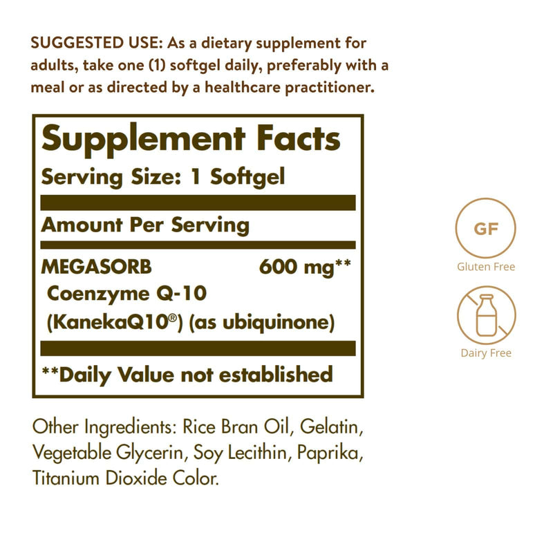 Solgar Megasorb CoQ-10 600 mg 30 Softgels