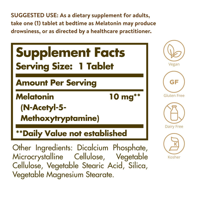 Solgar Melatonin 10 mg 60 Tablets