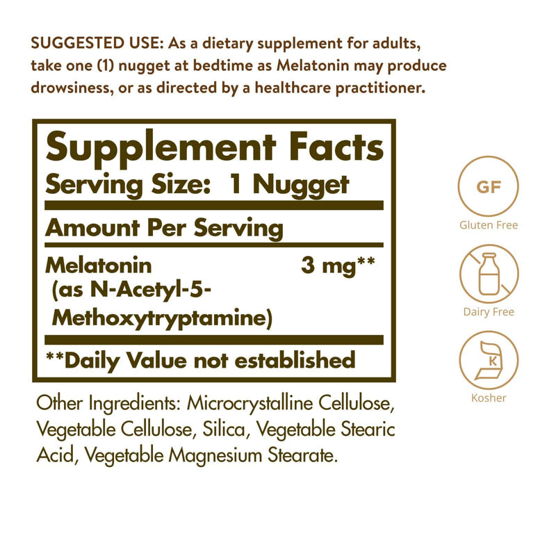 Solgar 멜라토닌 3 mg - 120 너겟