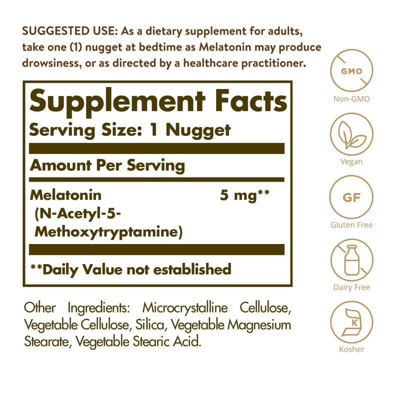 Solgar 멜라토닌 5 mg - 120 너겟