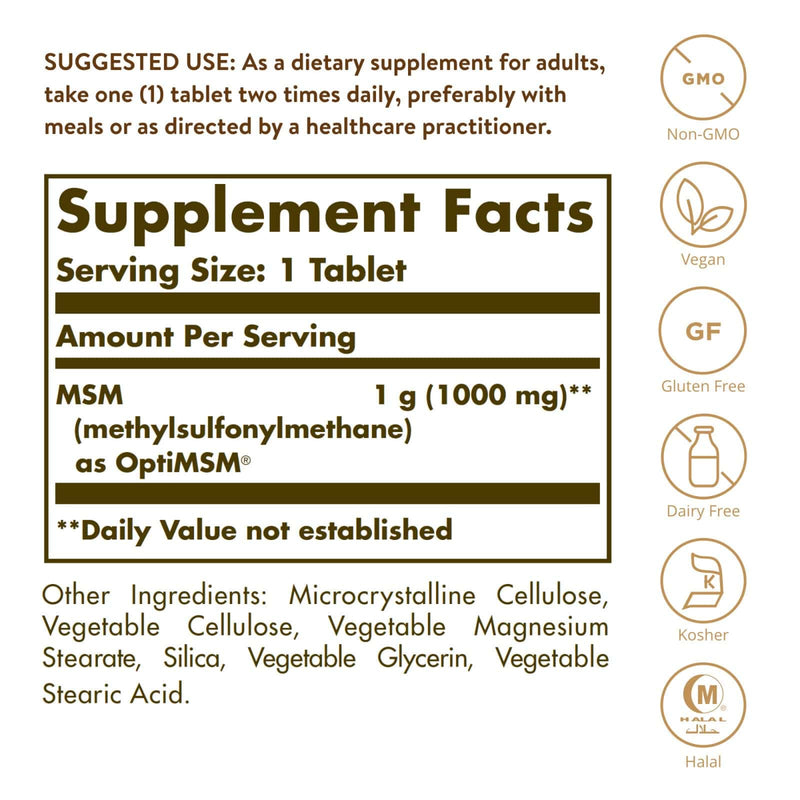 Solgar MSM 1000 mg 120 Tablets