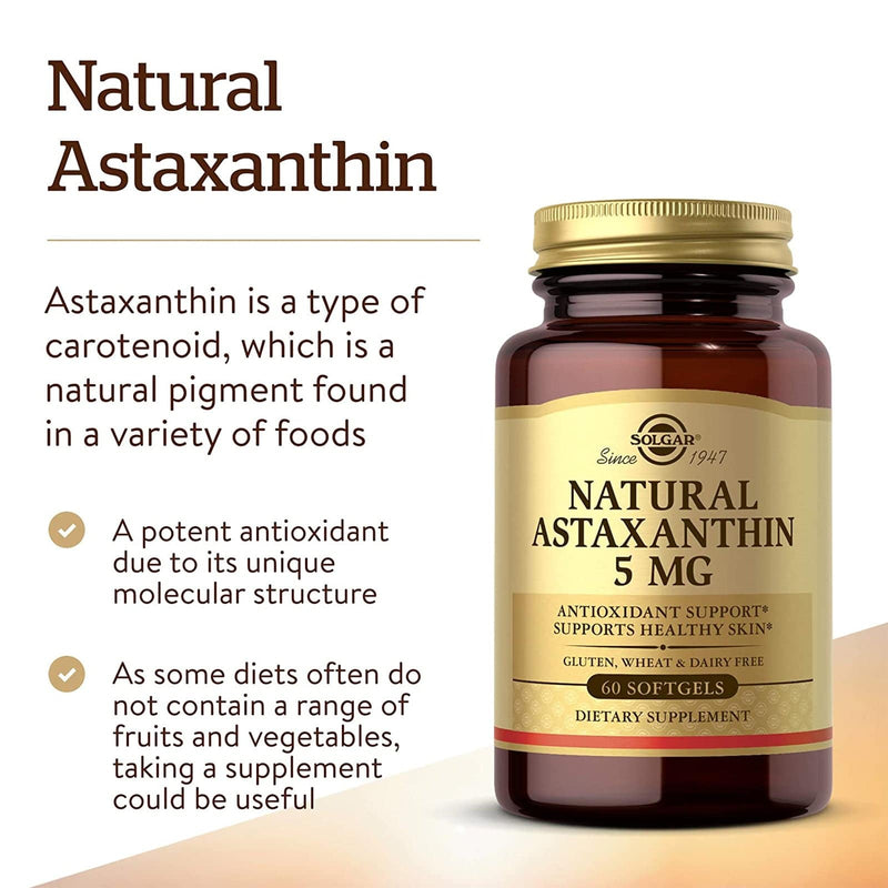 Solgar Natural Astaxanthin 5 mg 60 Softgels