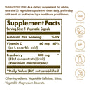 Solgar Natural Cranberry with Vitamin C 60 Vegetable Capsules - DailyVita
