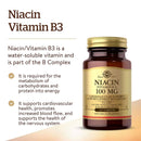 Solgar Niacin (Vitamin B3) 100 mg 100 Tablets - DailyVita