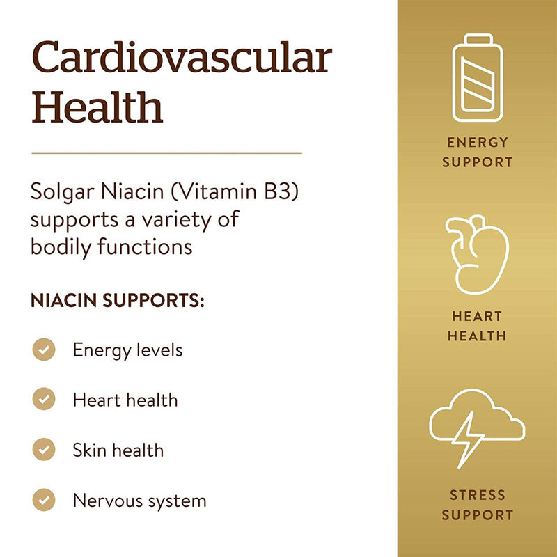 Solgar Niacin (Vitamin B3) 100 mg 100 Tablets