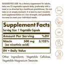 Solgar Niacin (Vitamin B3) 500 mg 100 Vegetable Capsules - DailyVita