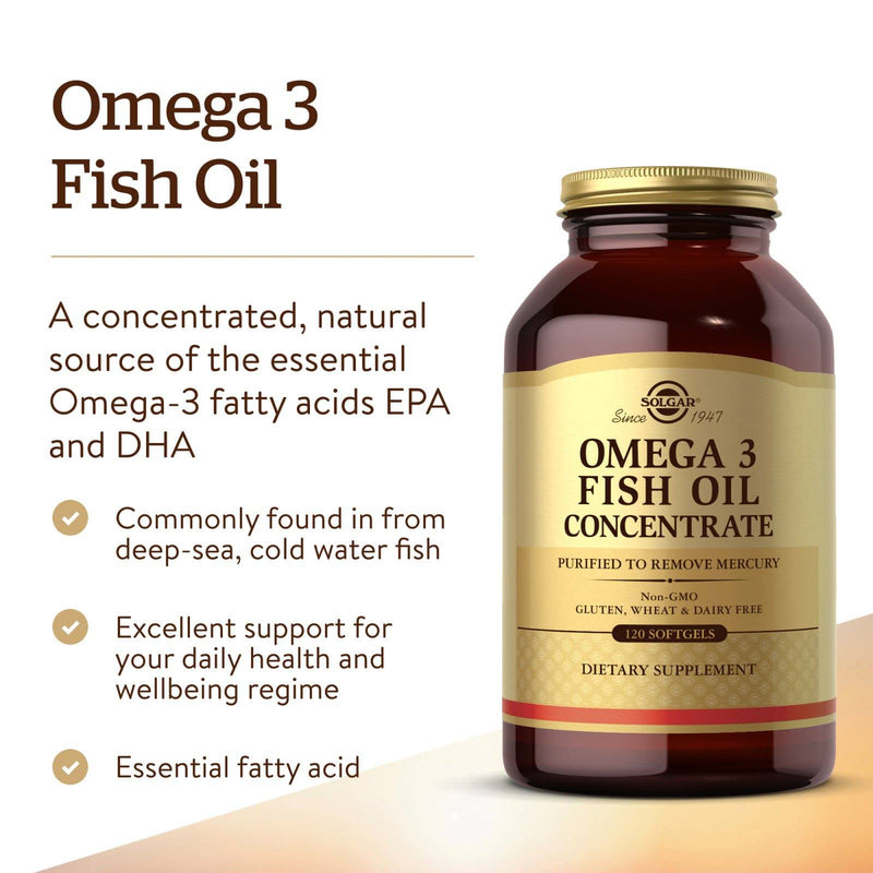 Solgar Omega-3 Concentrado de Óleo de Peixe 120 Cápsulas Cápsulas