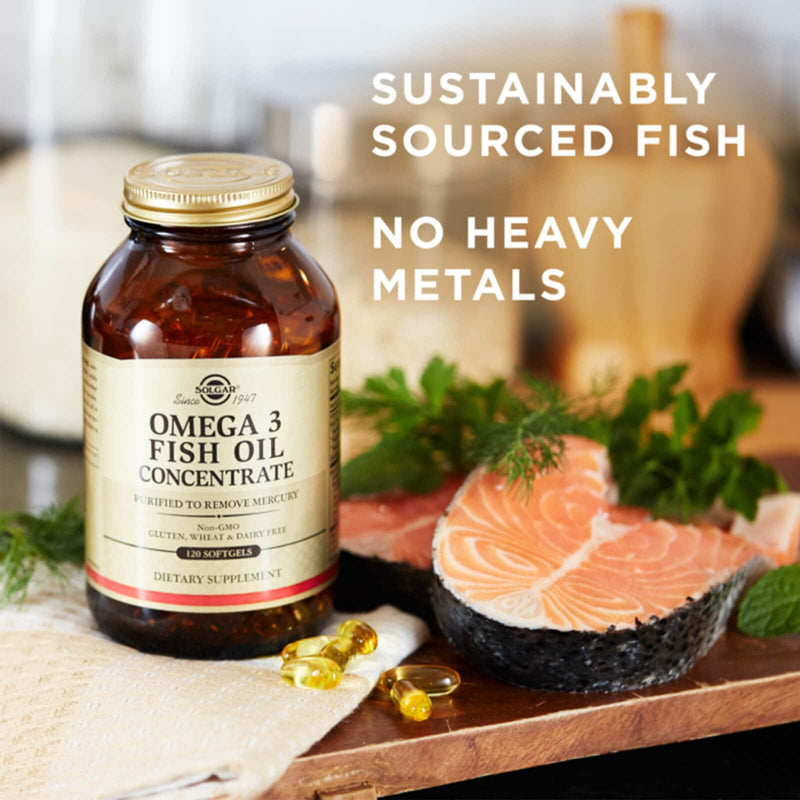 Solgar Omega-3 Concentrado de Óleo de Peixe 120 Cápsulas Cápsulas