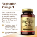 Solgar Omega-3 Vegetarian DHA 200 mg 50 Softgels - DailyVita