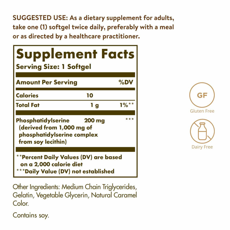 Solgar Phosphatidylserine 200 mg 60 Softgels