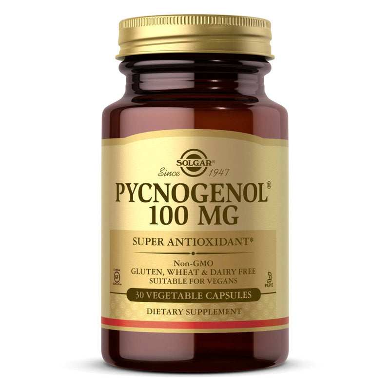 Solgar Pycnogenol 100 mg 30蔬菜胶囊