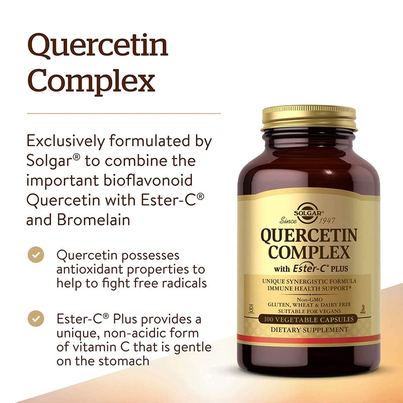 Solgar Quercetin Complex with Ester-C® Plus 100 식물성 캡슐