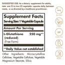 Solgar Reduced L-Glutathione 250 mg 60 Vegetable Capsules - DailyVita