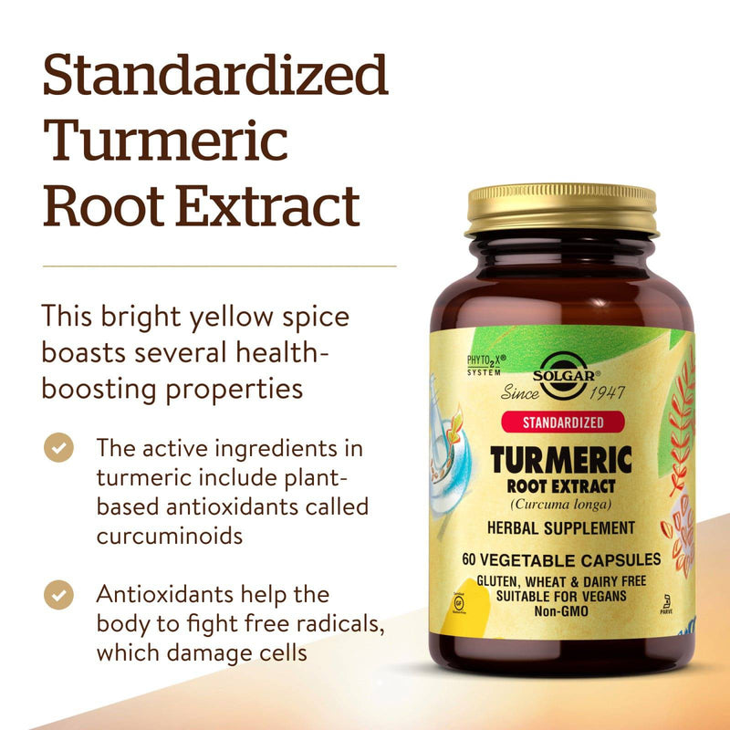 Solgar Standardized Turmeric Root Extract 60 Vegetable Capsules