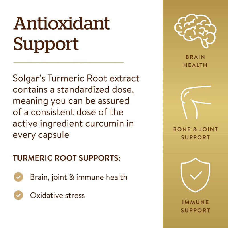 Solgar Standardized Turmeric Root Extract 60 Vegetable Capsules