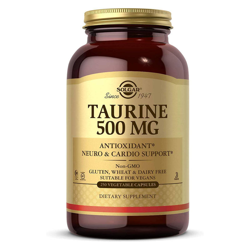 Solgar Taurina 500 mg 250 Cápsulas Vegetais