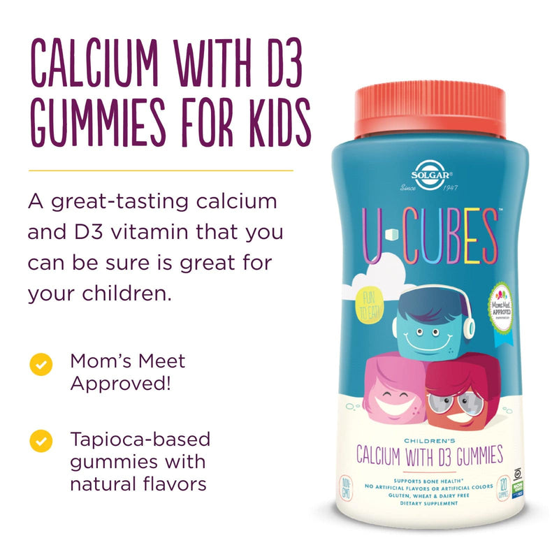 Solgar U-Cubes Children's Calcium with D3 120 Gummies