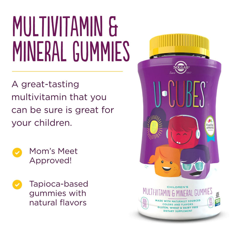 Solgar U-Cubes Childrens Multi-Vitamin＆Mineral Gummies-120 Gummies