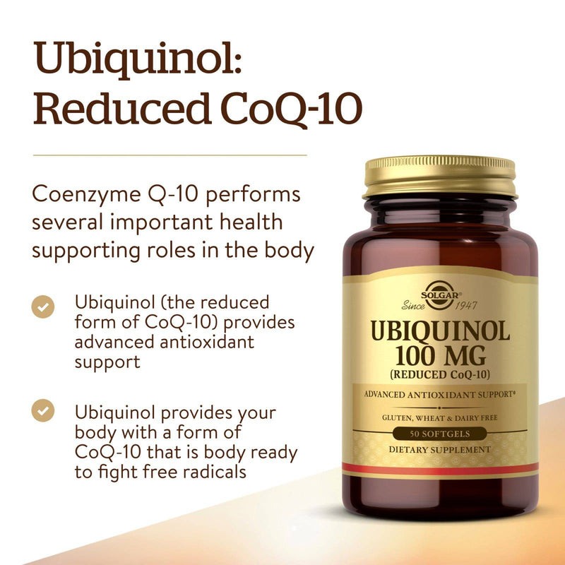 Solgar Ubiquinol 100 mg (CoQ-10 Reduzido) 50 Cápsulas Cápsulas