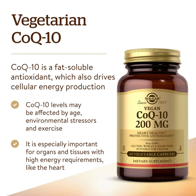 Solgar Vegan CoQ-10 200 mg 60 Vegetable Capsules