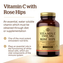 Solgar Vitamin C 1500 mg with Rose Hips 90 Tablets - DailyVita