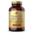 Solgar Vitamin D3 (Cholecalciferol) 10 mcg (400 IU) 250 Softgels - DailyVita