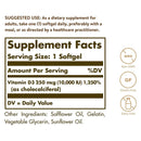 Solgar Vitamin D3 (Cholecalciferol) 250 mcg (10,000 IU) 120 Softgels - DailyVita