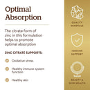 Solgar Zinc Citrate 30 mg 100 Vegetable Capsules - DailyVita