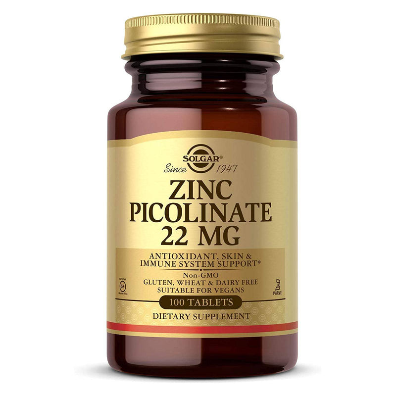 Solgar Zinc Picolinate 22 mg 100 Tablets