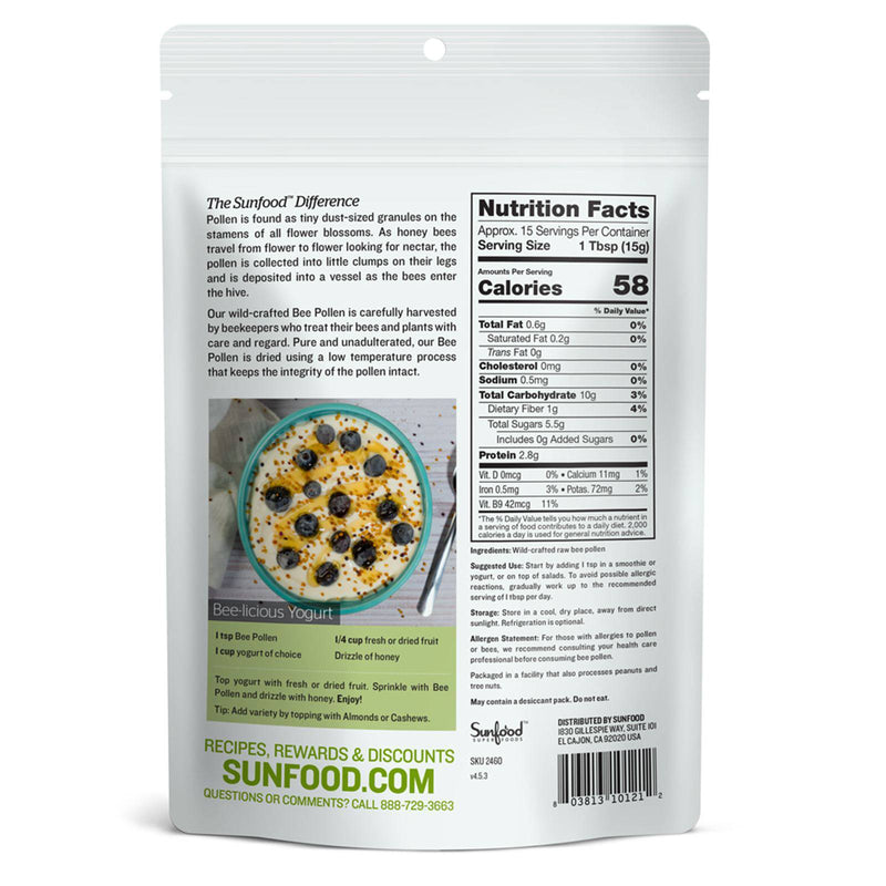 SunfoodPolen de abeja - 8 oz