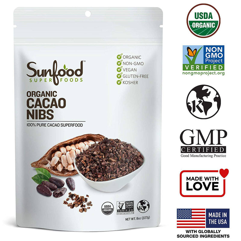 SunfoodNibs de Cacao - 8 oz