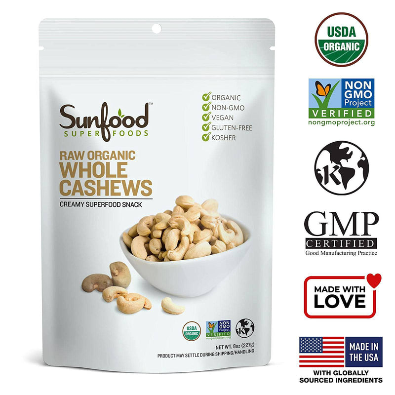 Sunfood Cashews 8 oz