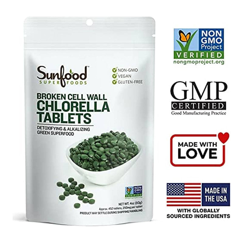 SunfoodChlorella Tabletas - 4 oz