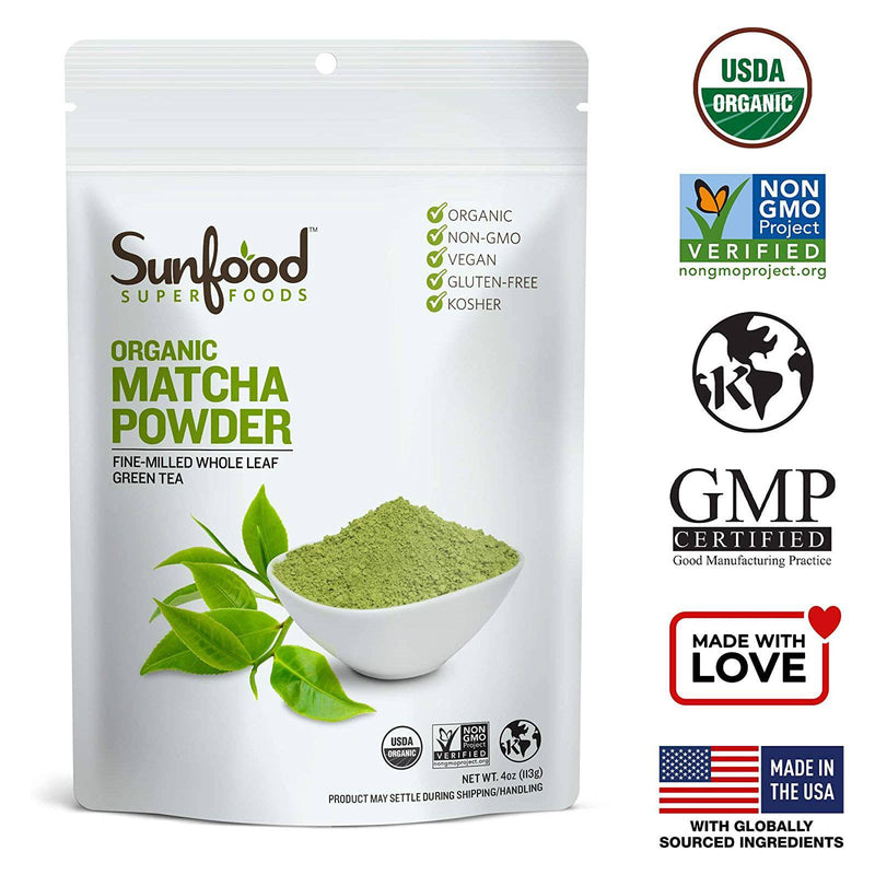 Sunfood Matcha Green Tea Powder 4 oz