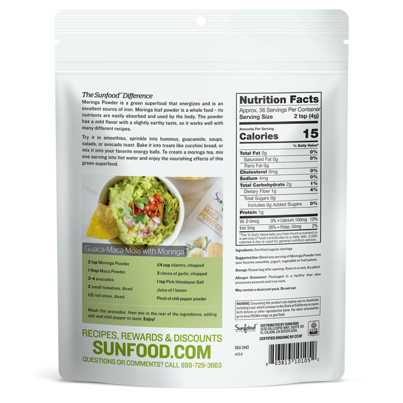 SunfoodMoringa en polvo - 8 oz