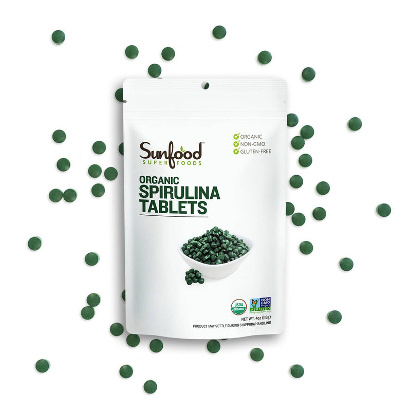 SunfoodSpirulina &amp; Chlorella 50/50 Tabletas - 4 oz