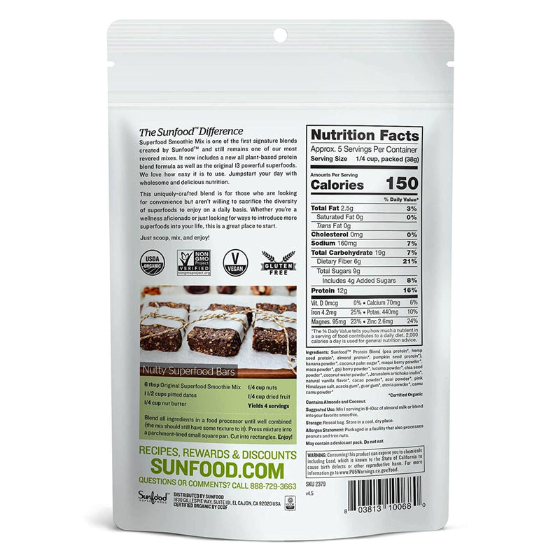 SunfoodMezcla de batidos de superalimentos - 8 oz