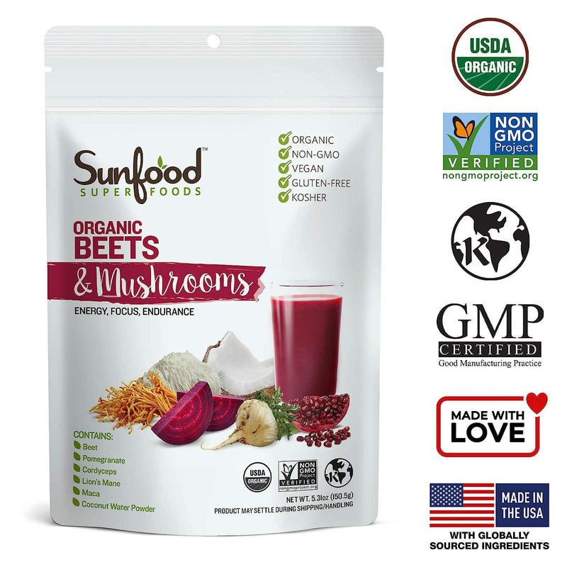 SunfoodSuperalimentos y Champiñones, Remolachas - 5.31 oz