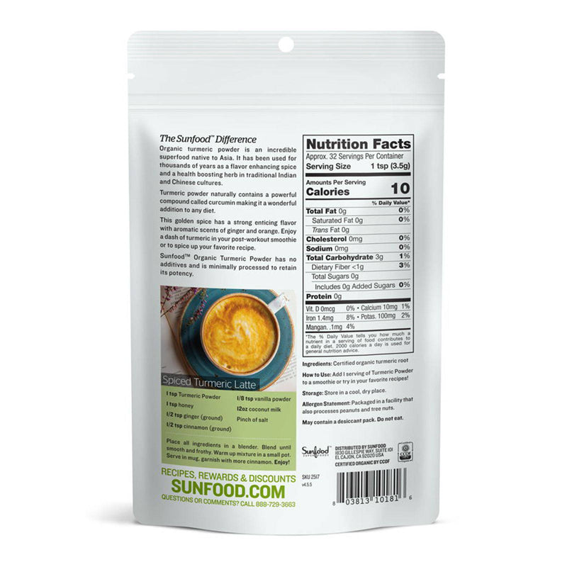 Sunfood Turmeric Powder 4 oz