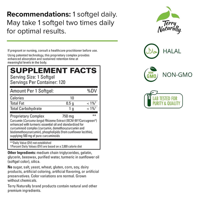 Terry Naturally CuraMed 750 mg 120 Softgels