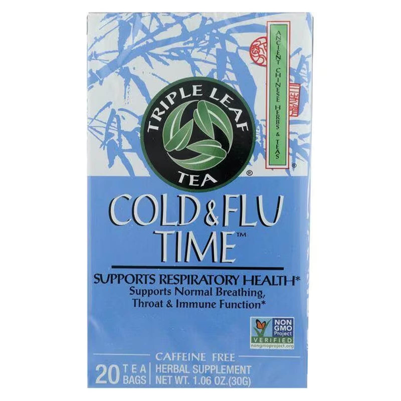 Triple Leaf, Cold & Flu Time, 20 Tea Bags - DailyVita