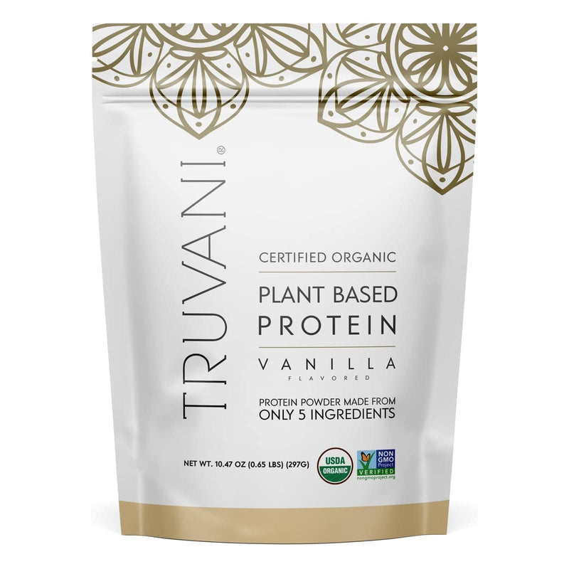 Truvani Organic Vegan Protein Powder Vanilla - 20g of Plant Based Protein 10 Servings - 10.47 oz - DailyVita