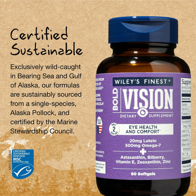 Wiley's Finest, Bold Vision, 60 Softgels - DailyVita